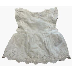 Baby GAP Toddler Girls Size 3 Flutter Sleeve Eyelet Babydoll New with Tags Clean
